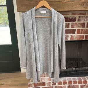 Calvin Klein shawl collar long sleeve open front knit cardigan size M